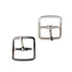 Silver Metal Belt Buckle with One Pin Bar - (Pack of 2)